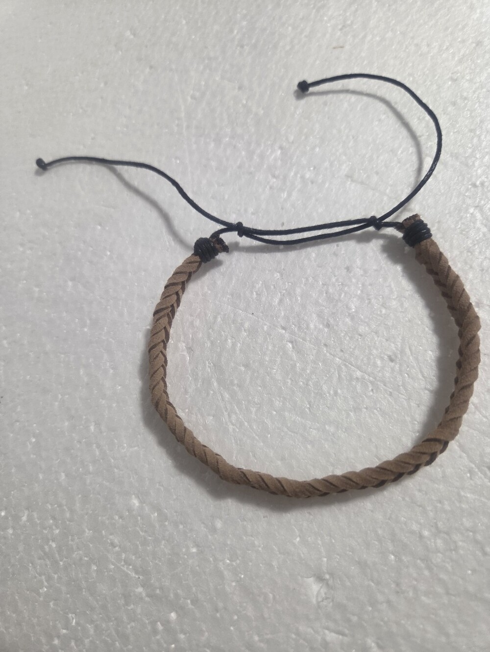 Handcrafted Adjustable Braided Tan Men’s Bracelet